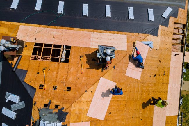 Demolition removal of an old asphalt shingle roof that was installed new shingle roof repair